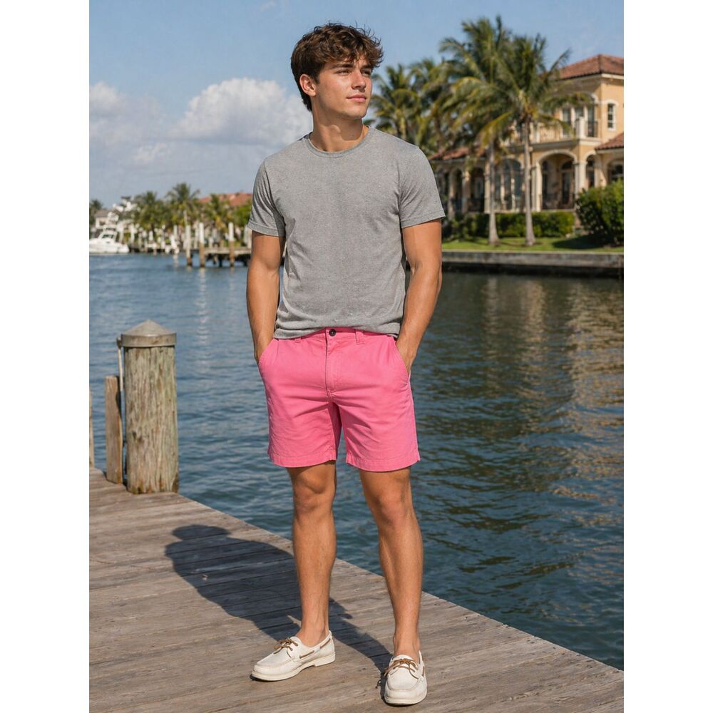 NWT Magellan Shorts Men's Summerville Poplin Size 30W 10" Inseam Sugar Coral